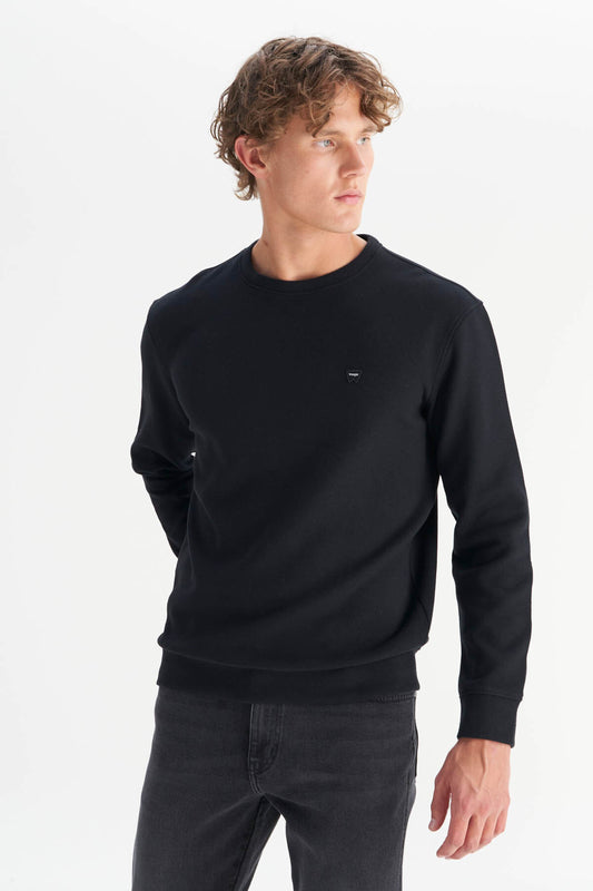 Wrangler Erkek Regular Fit Normal Kesim Bisiklet Yaka Selanik Örgü Sweatshirt