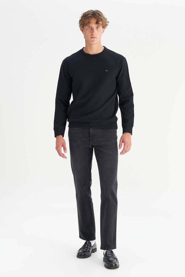 Wrangler Erkek Regular Fit Normal Kesim Bisiklet Yaka Selanik Örgü Sweatshirt