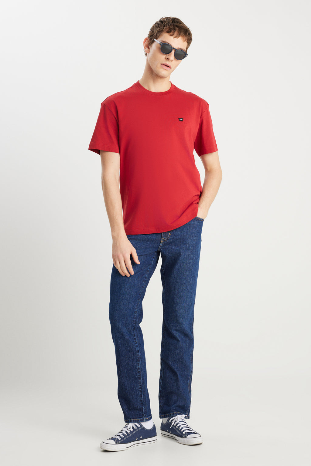 Wrangler Erkek Relaxed Fit Geniş Kesim T-Shirt MW7NM203877600