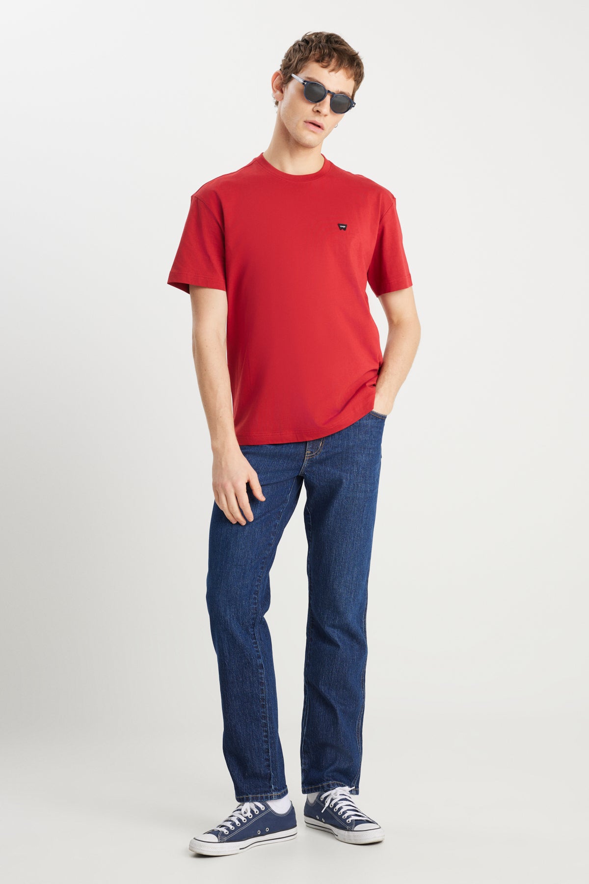 Wrangler Erkek Relaxed Fit Geniş Kesim T-Shirt MW7NM203877600