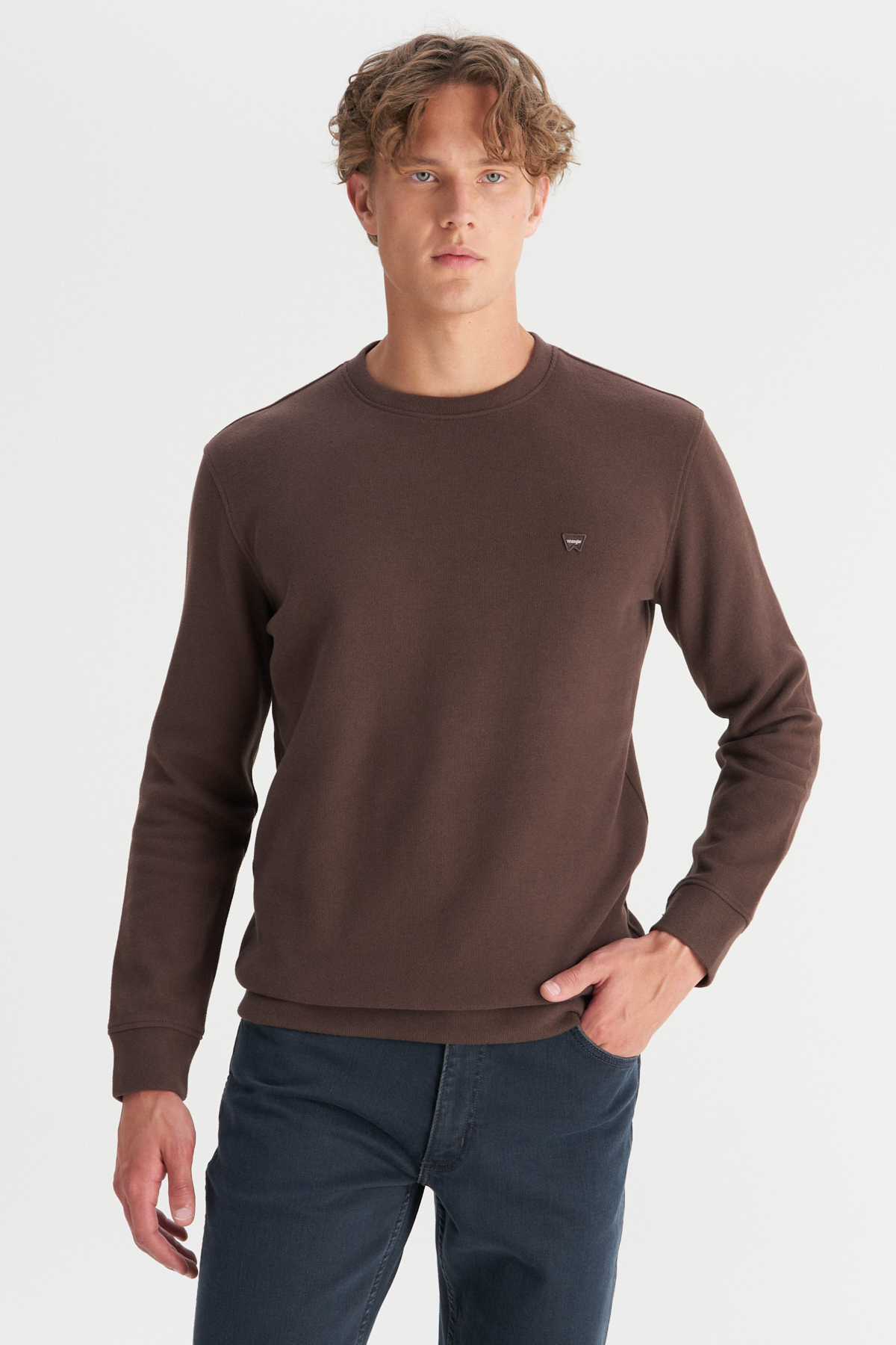 Wrangler Erkek Regular Fit Normal Kesim Bisiklet Yaka Selanik Örgü Sweatshirt Main image