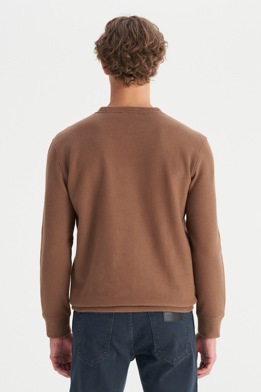 Wrangler Erkek Regular Fit Normal Kesim Bisiklet Yaka Selanik Örgü Sweatshirt