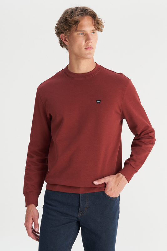 Wrangler Erkek Regular Fit Normal Kesim Bisiklet Yaka Logo Detaylı Sweatshirt