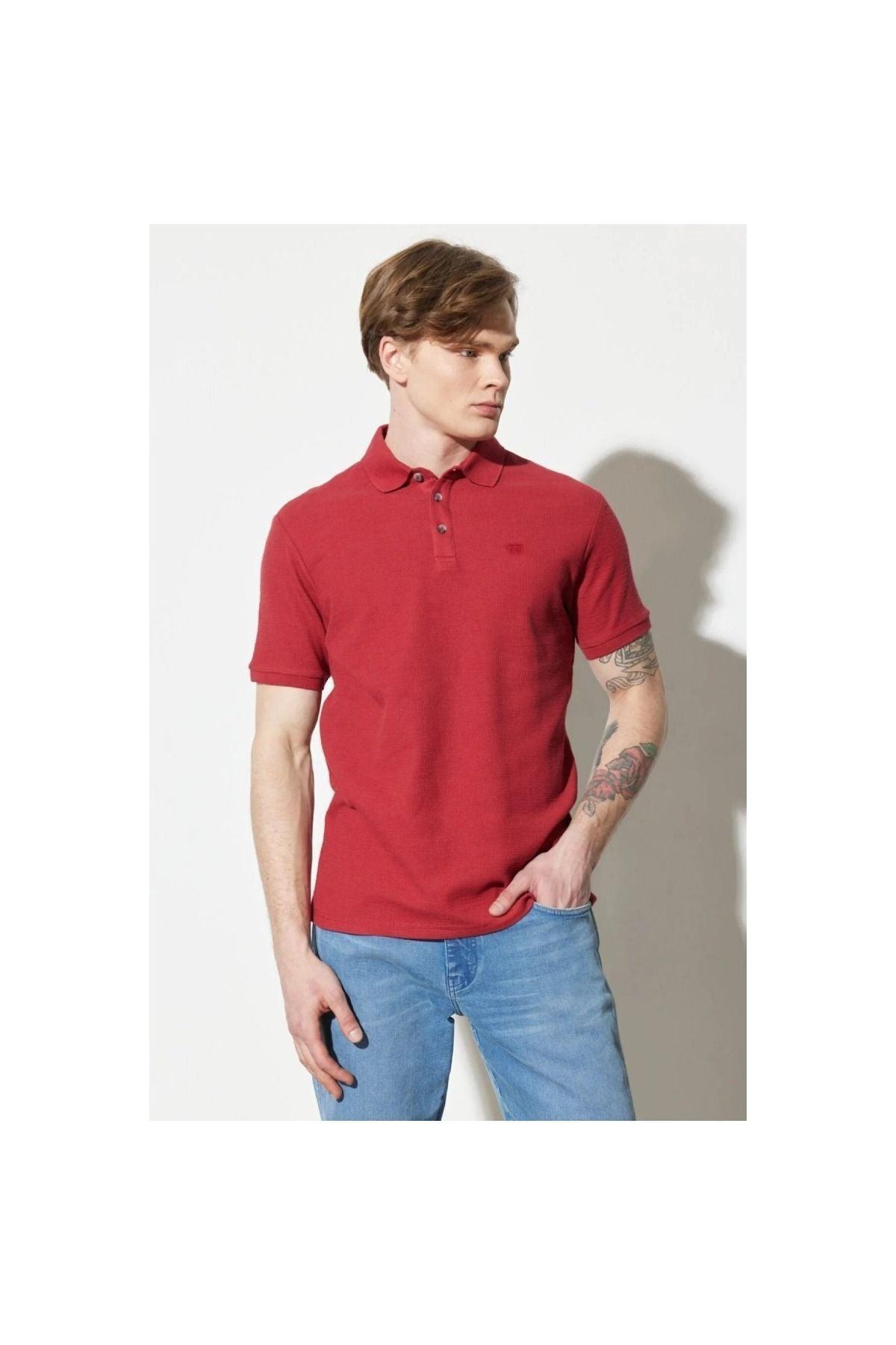 Wrangler Erkek Kısa Kol Polo Yaka Tişört - Minimalist Günlük Stil Main image