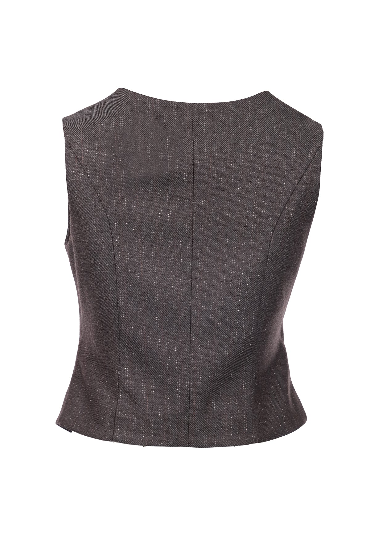 Ekol Minimalist V Yaka Kolsuz Crop Yelek - Günlük & İş Kombinleri İçin