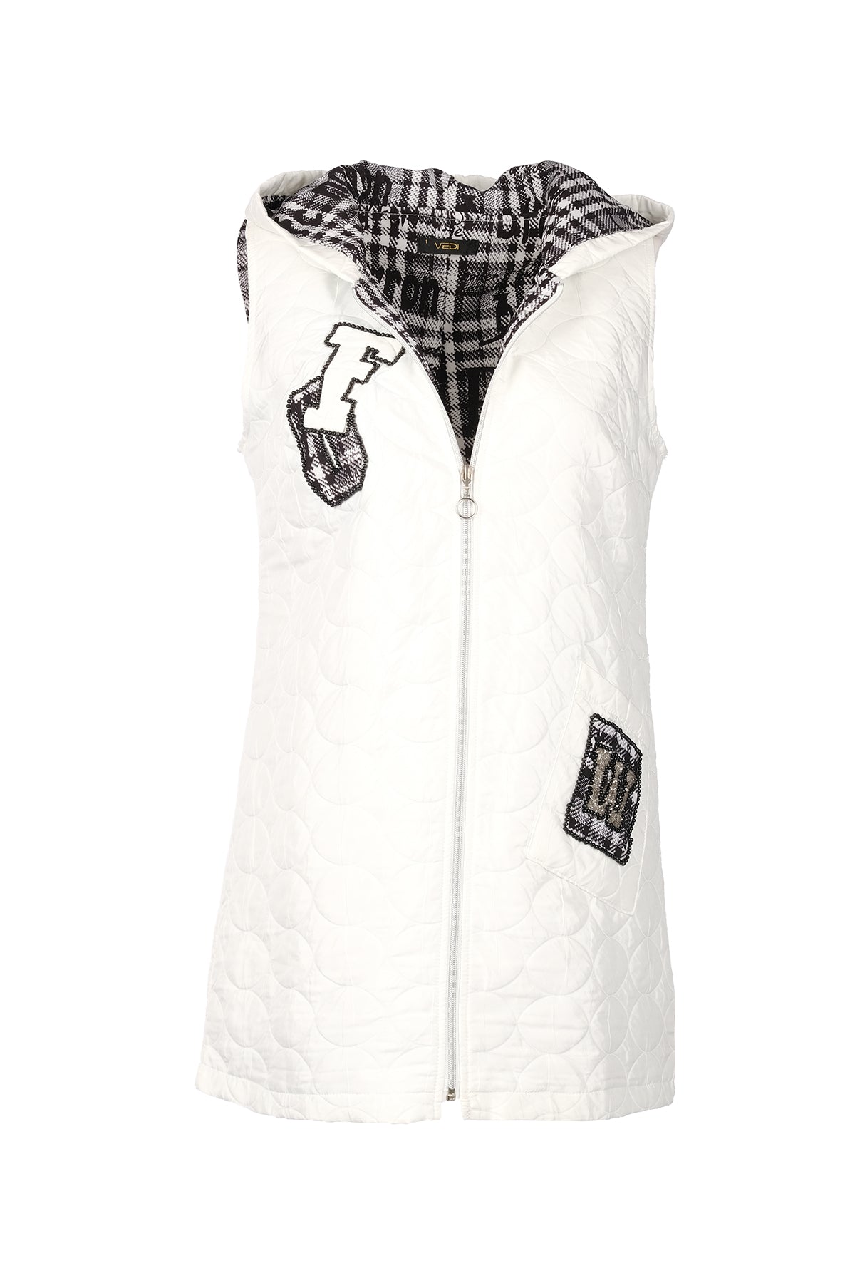 Vedi Midi Kapüşonlu Oversize Yelek - Minimalist Tarz