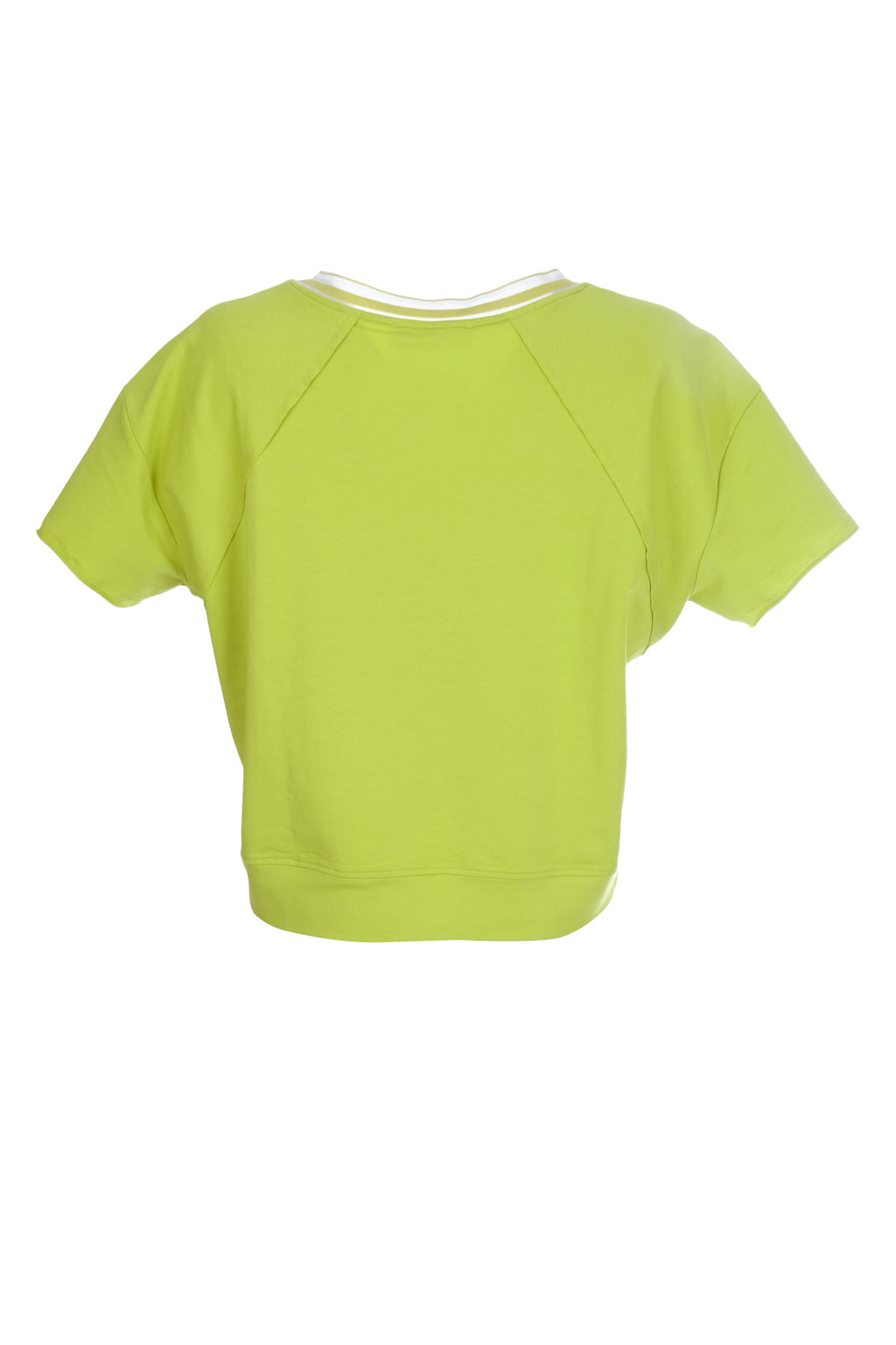Ysatis Minimalist V Yaka Kısa Kol Crop Bluz - Günlük Kullanım