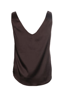 Ysatis V Yaka Kolsuz Minimalist Saten Bluz - Günlük & Şık