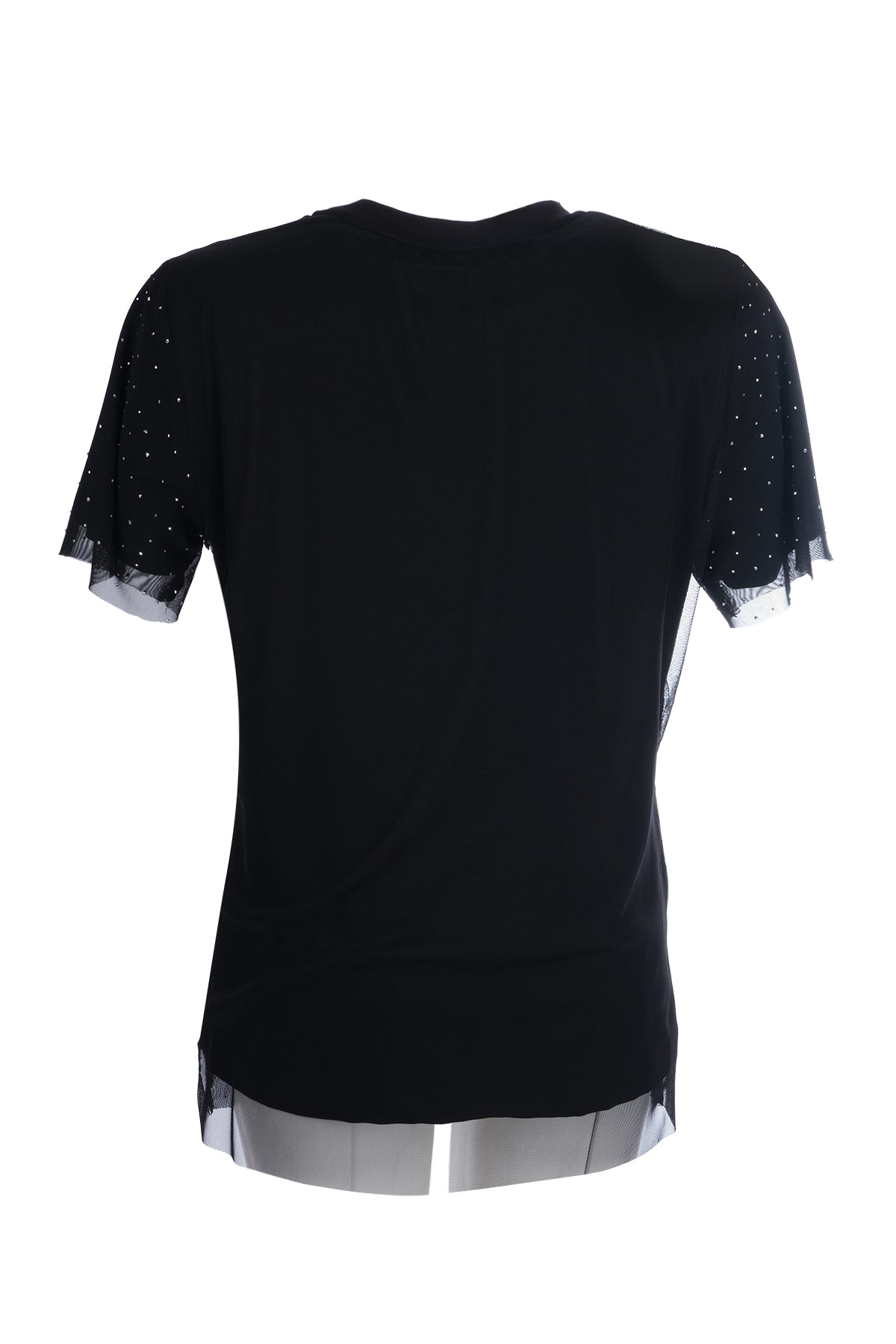 Ysatis Oversize Minimalist Kadın Bluz - Kısa Kol Yuvarlak Yaka