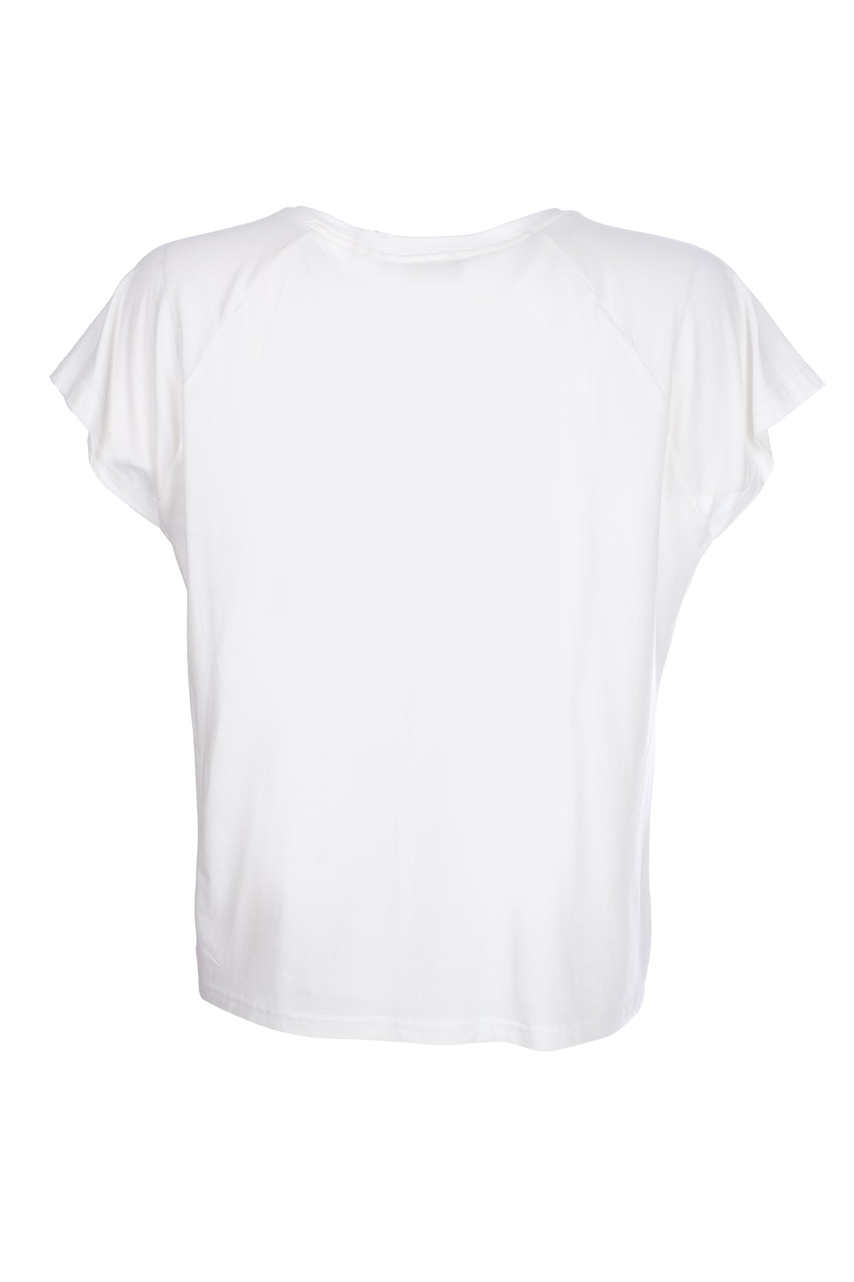 Ysatis Minimalist V Yaka Oversize Kadın Bluz - Kısa Kol