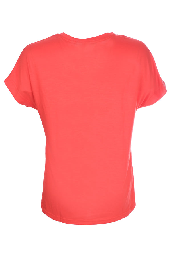 Ysatis Oversize Minimalist Kalp Desenli Kadın Bluz - Kısa Kol