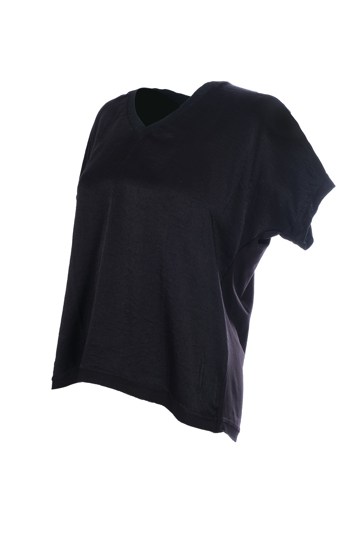 Ysatis Minimalist V Yaka Oversize Crop Bluz - Rahat ve Şık