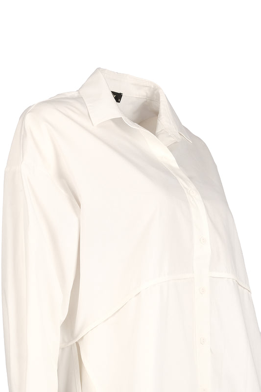 Ysatis Minimalist Oversize Uzun Kol Gömlek Yaka Kadın Gömlek