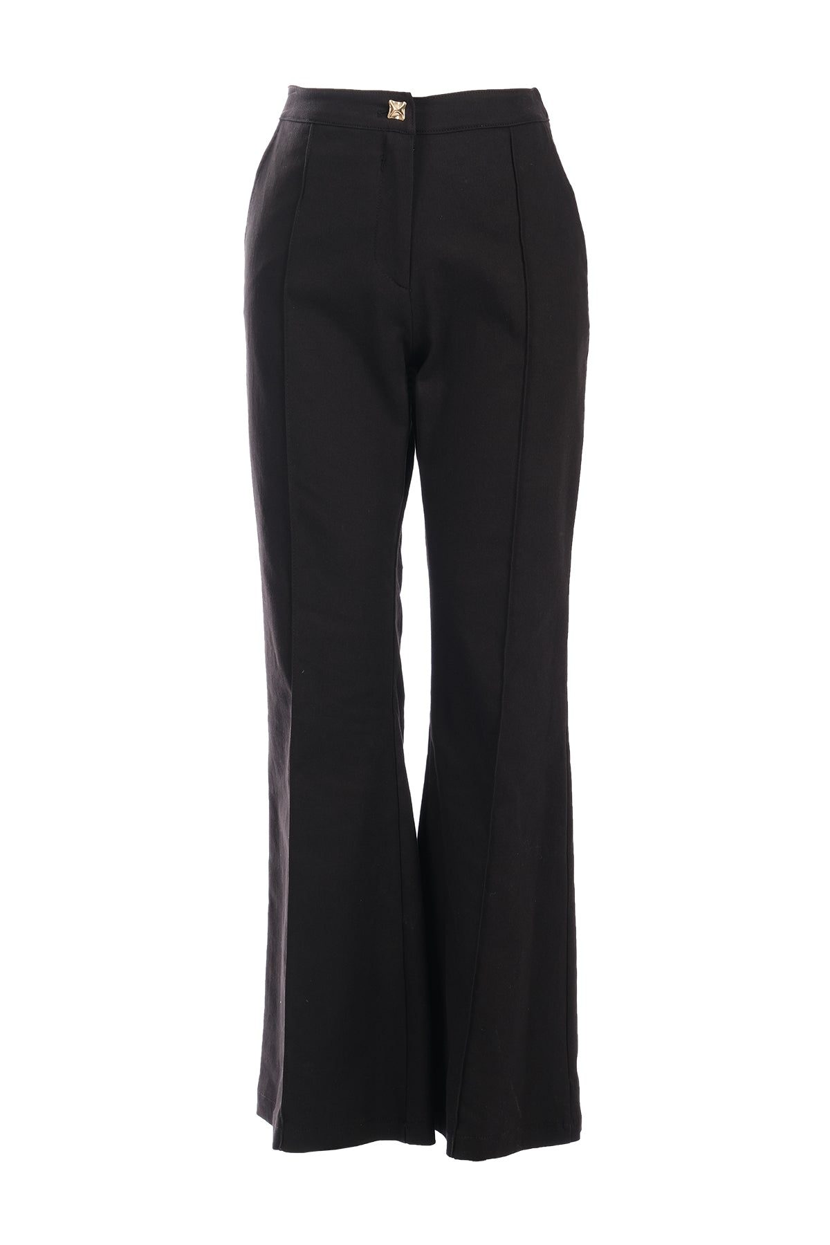 Ysatis Minimalist Yüksek Bel Çizgili Kemerli Kadın Pantolon - Günlük & İş Main image