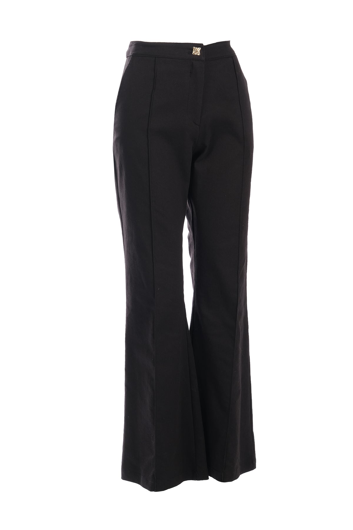 Ysatis Minimalist Yüksek Bel Çizgili Kemerli Kadın Pantolon - Günlük & İş