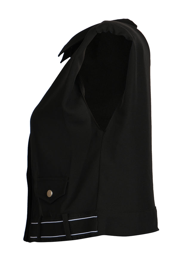 Ysatis Oversize Kolsuz Crop Yelek - Minimalist Şıklık