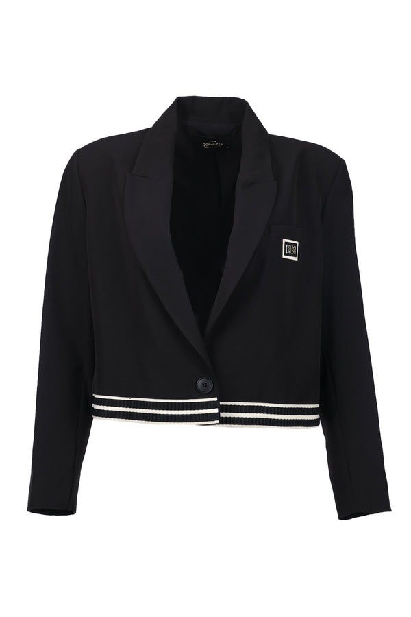 Ysatis Minimalist Crop Blazer Ceket - Uzun Kol - Günlük & Şık
