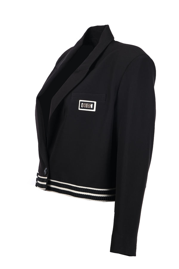 Ysatis Minimalist Crop Blazer Ceket - Uzun Kol - Günlük & Şık