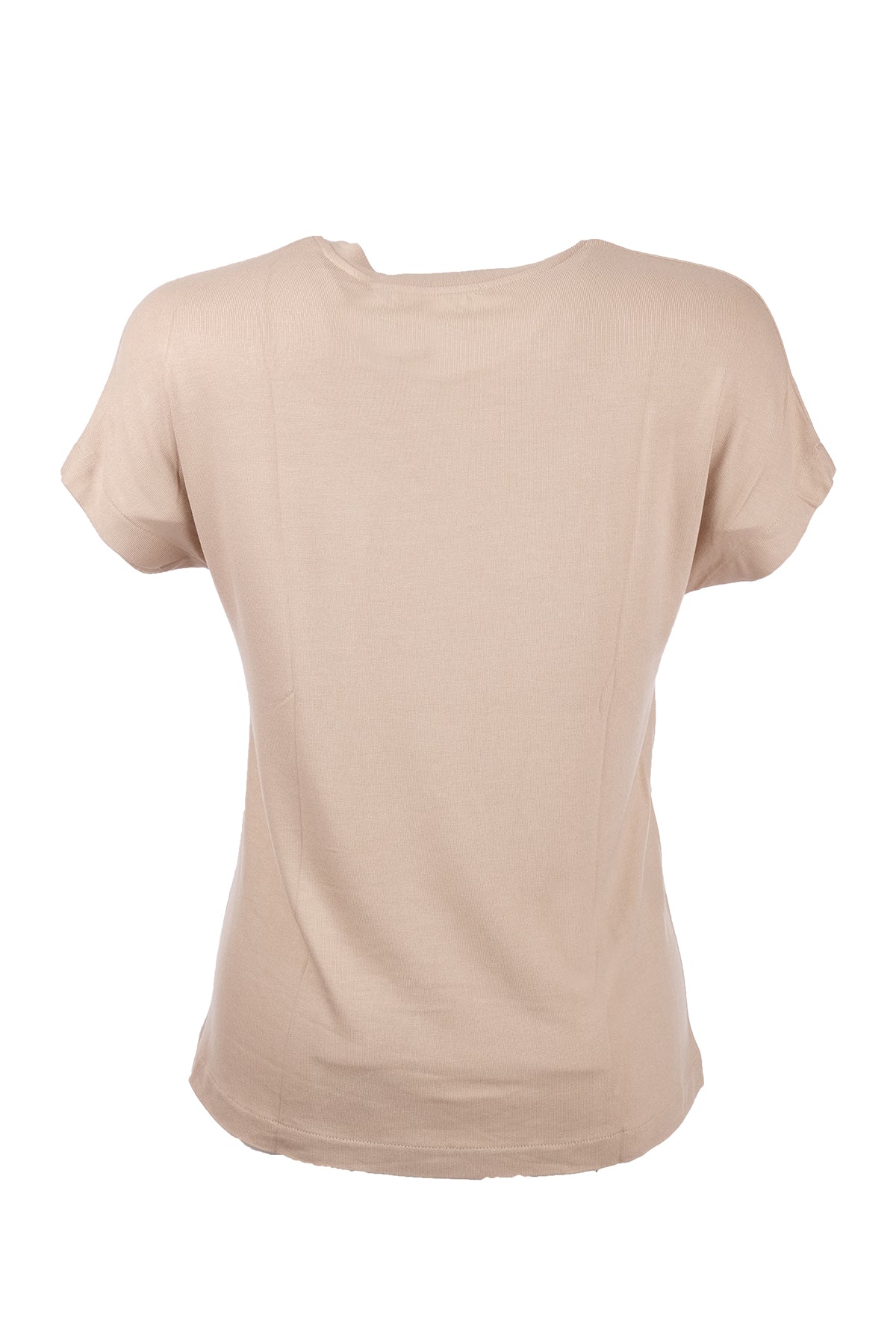 Ysatis Minimalist Oversize Kısa Kol Kadın Bluz - Leopar Detay