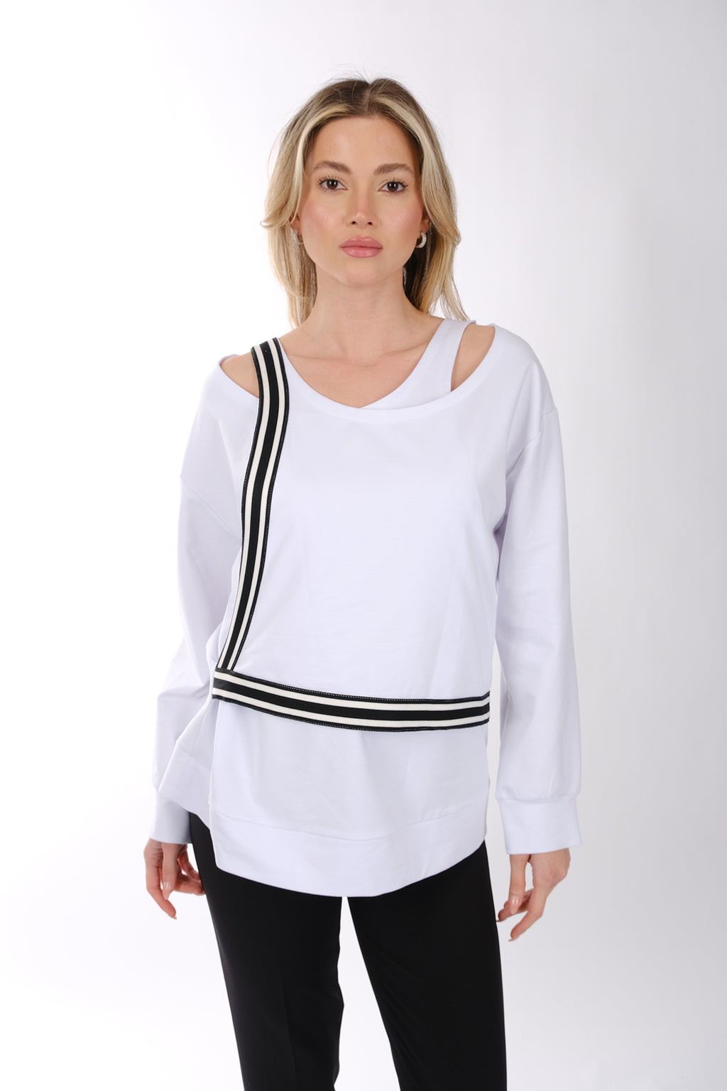 Ysatis Minimalist Oversize V Yaka Uzun Kol Kadın Bluz - Günlük & Özel Gün