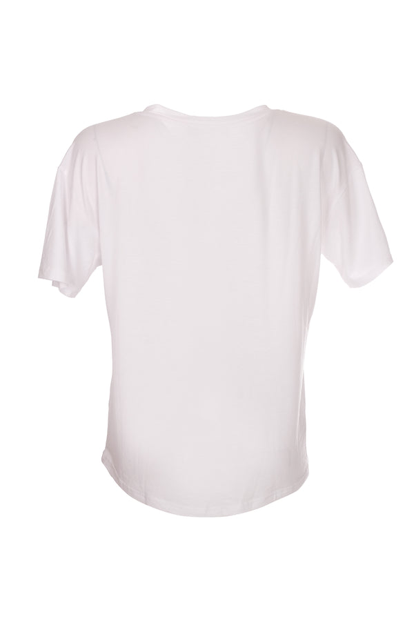 Ysatis V Yaka Oversize Minimalist Kadın Bluz - Kısa Kol - Günlük