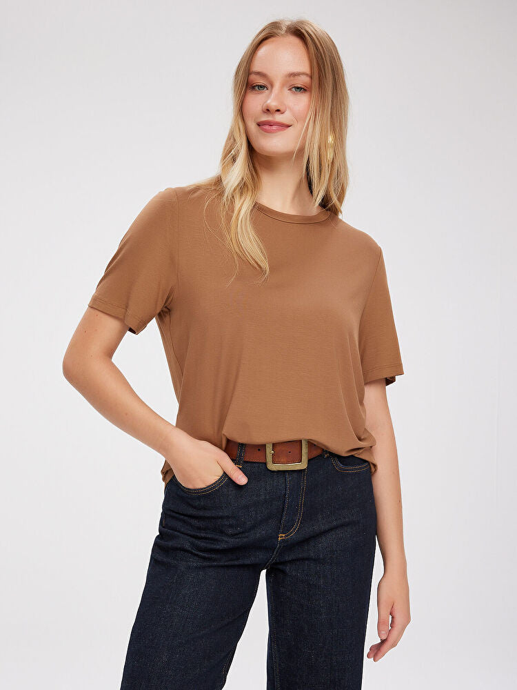 Yuvarlak Yaka Kısa Kol T-Shirt FAİK SÖNMEZ İkincil görsel